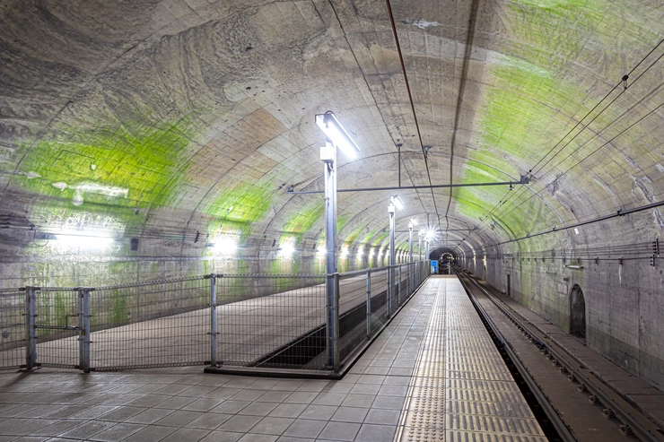 ひとリート 日帰り 関東 ひんやり スポット 避暑地 群馬 土合駅 モグラ駅 ホーム