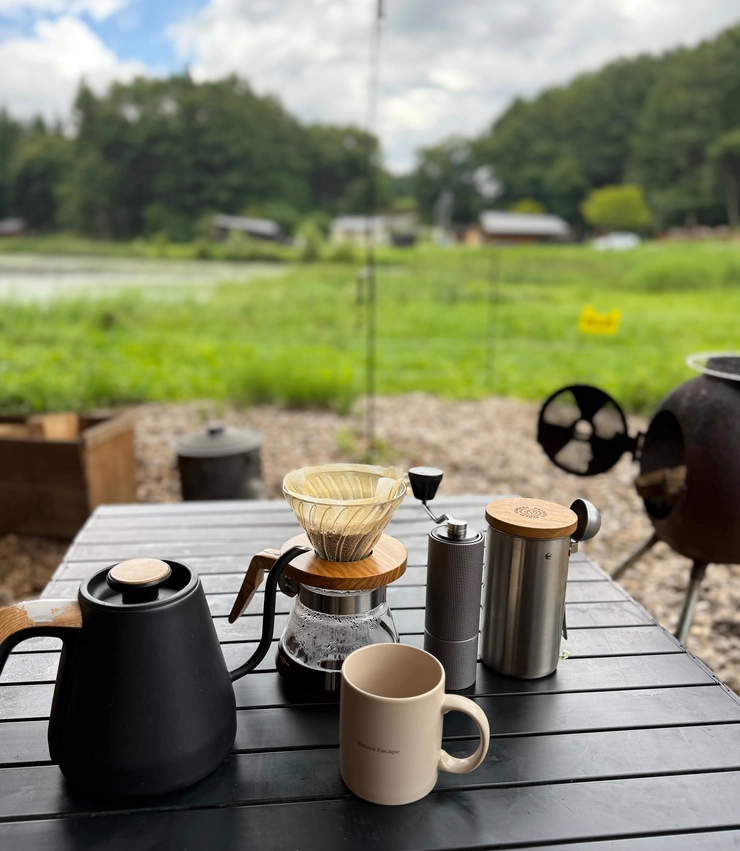 ととのう 東原妙子 サウナ Earthboat 黒姫 コーヒーミル グランピング 朝食