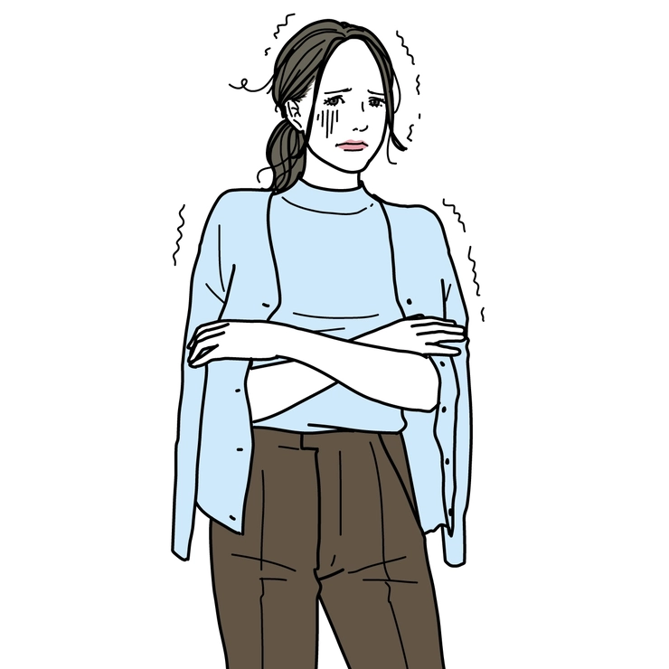 冷え症に悩む女性
