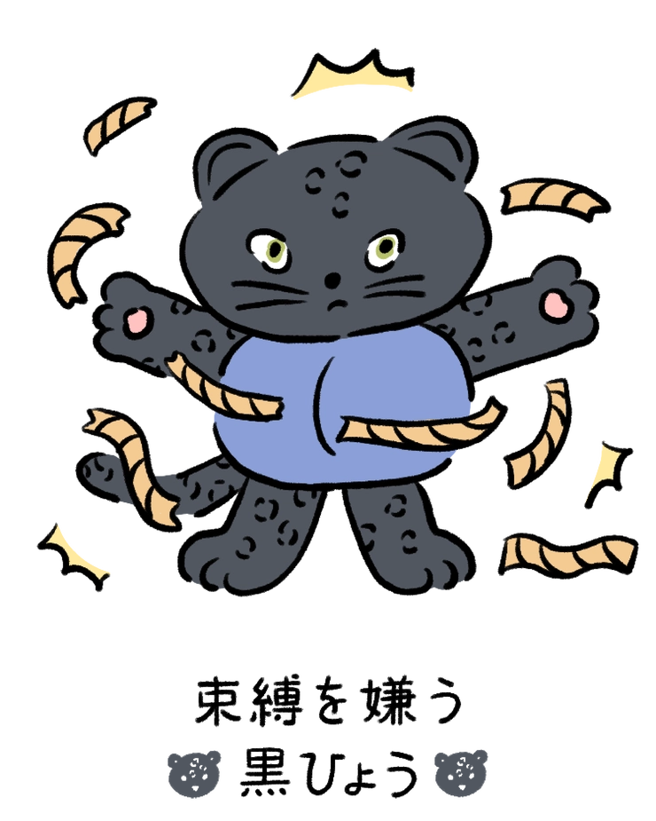 動物キャラナビ占い 動物占い 今日の運勢 束縛を嫌う黒ひょう