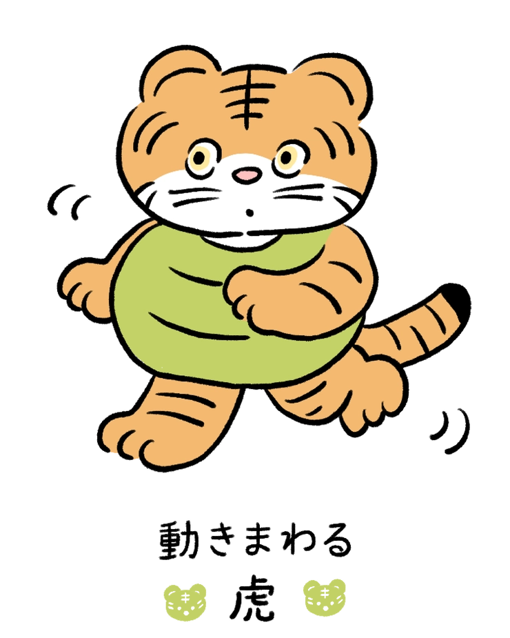 動物キャラナビ占い 動物占い 今日の運勢 動きまわる虎