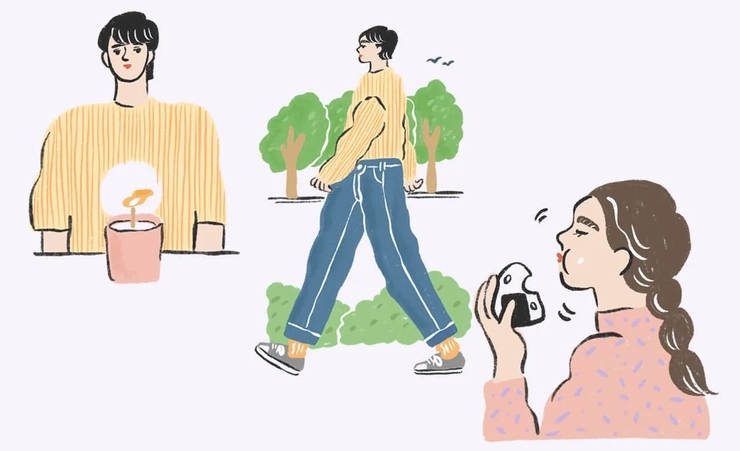 5分瞑想イラスト