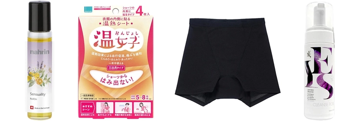 フェムテックアワード 生理痛 PMS センシュアル ロールオン ナリン 温熱シート 温女子 三日月タイプ インティメイト・フォームウォッシュ ローズ YES シグネチャーショーツ 03 ベア 吸水ショーツ 温活