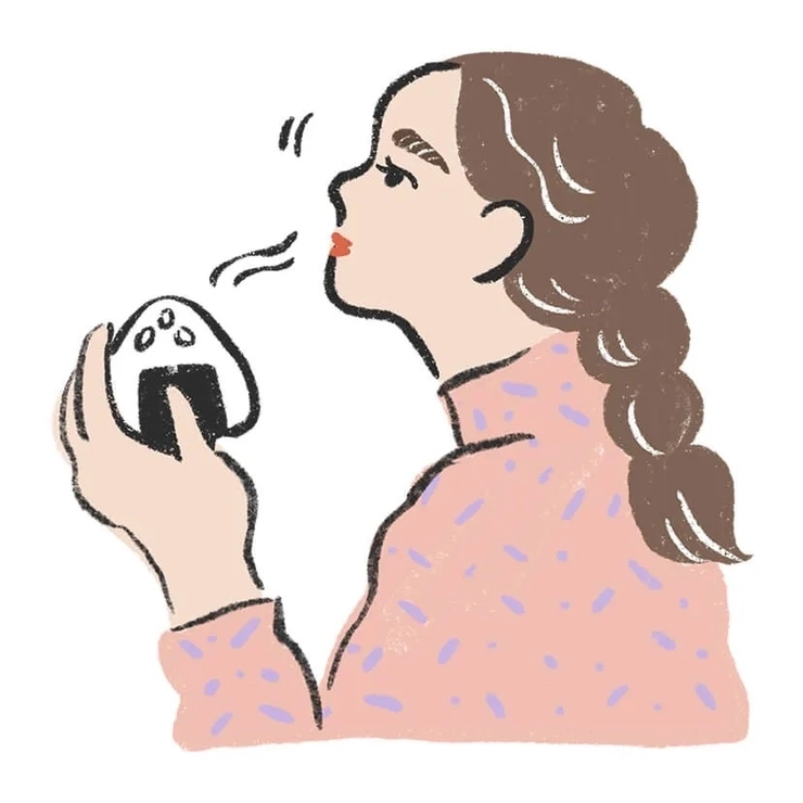 慌ただしい食事を瞑想タイムに おにぎり瞑想