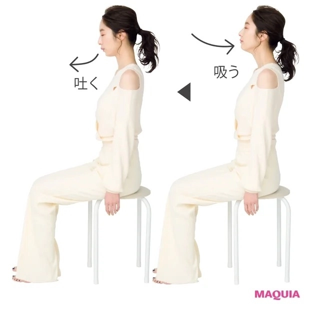 緊張をゆるめる腹式呼吸