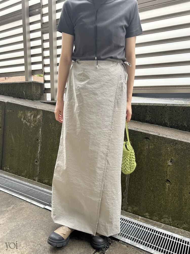 styling/ スタイリング ウォッシャブル・撥水 ラップスカート 雨の日コーデ 撥水スカート 2