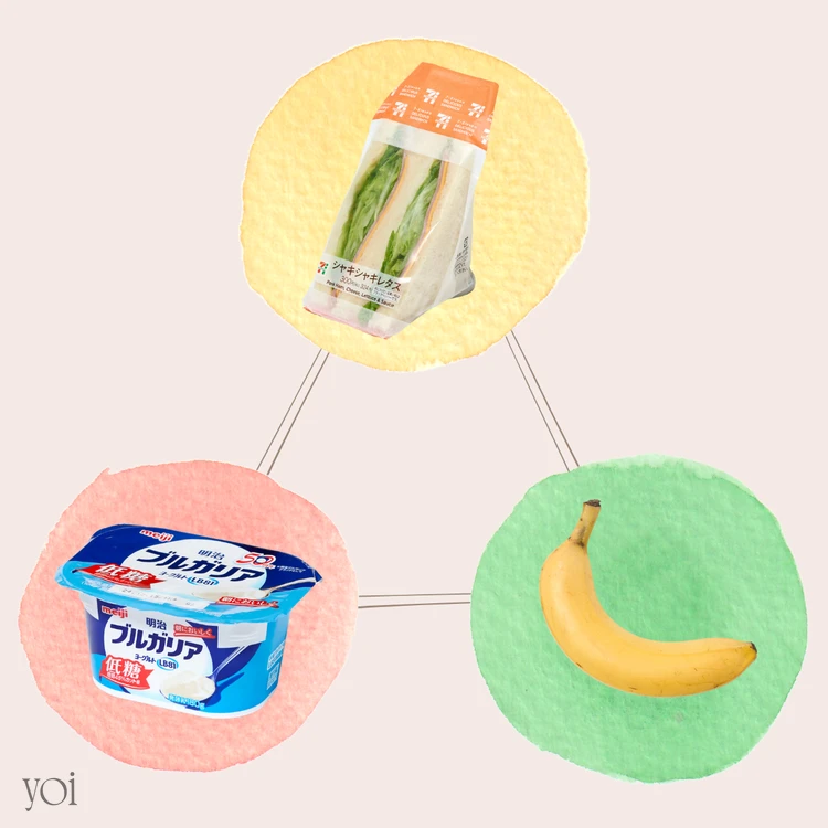 コンビニ3品ダイエット 齋藤好美 朝食 ダイエット 正月太り レタスサンドイッチ ヨーグルト バナナ