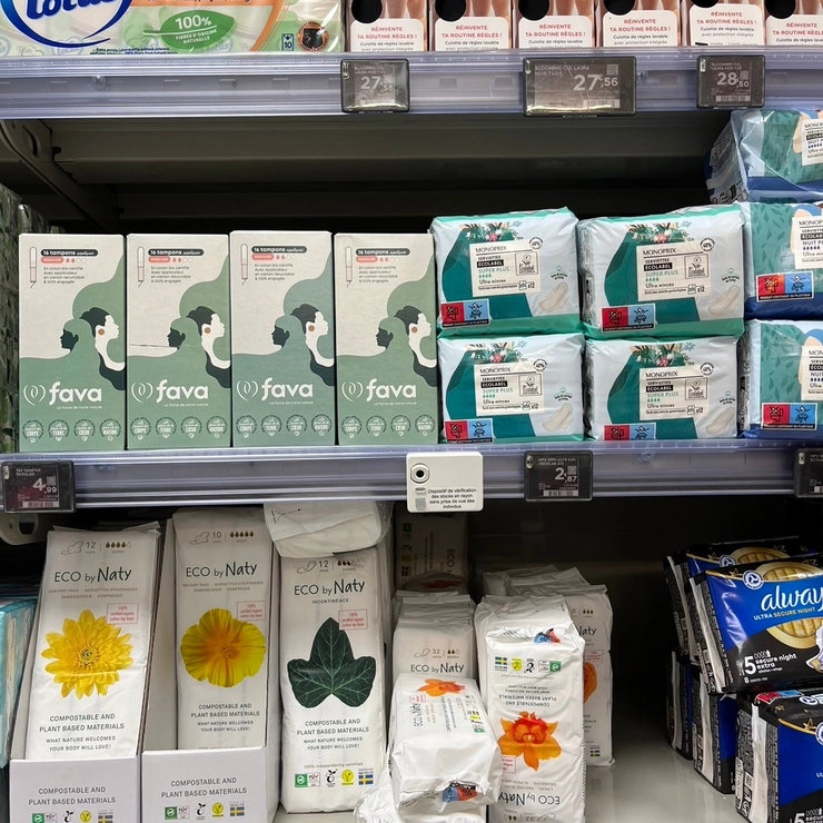フランス  生理用品 ナプキン 売り場
