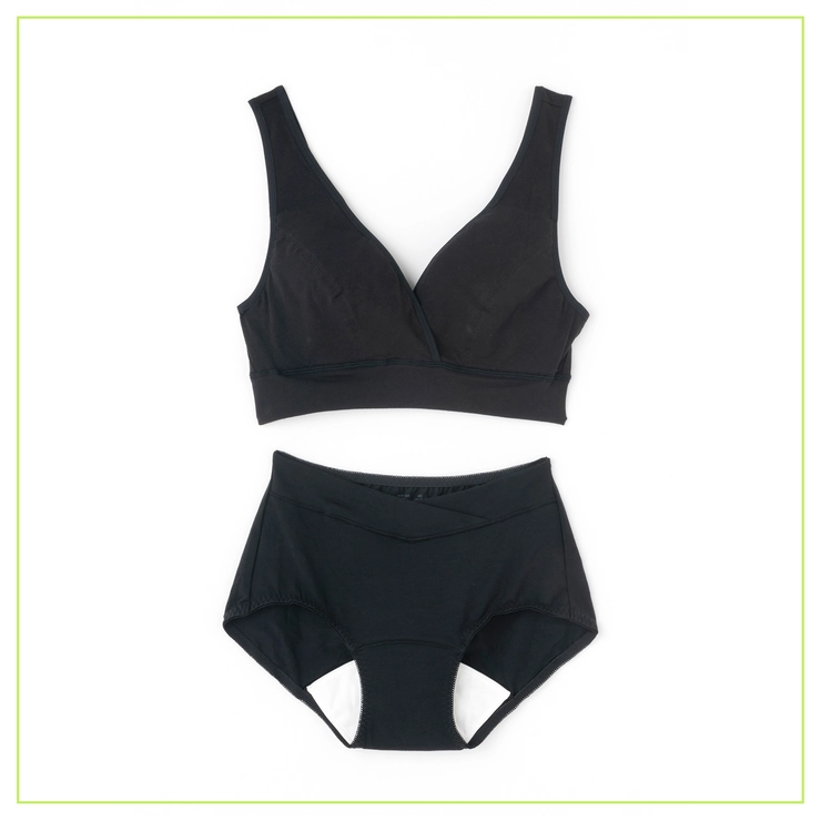 ピジョンの吸水ブラと吸水ショーツ