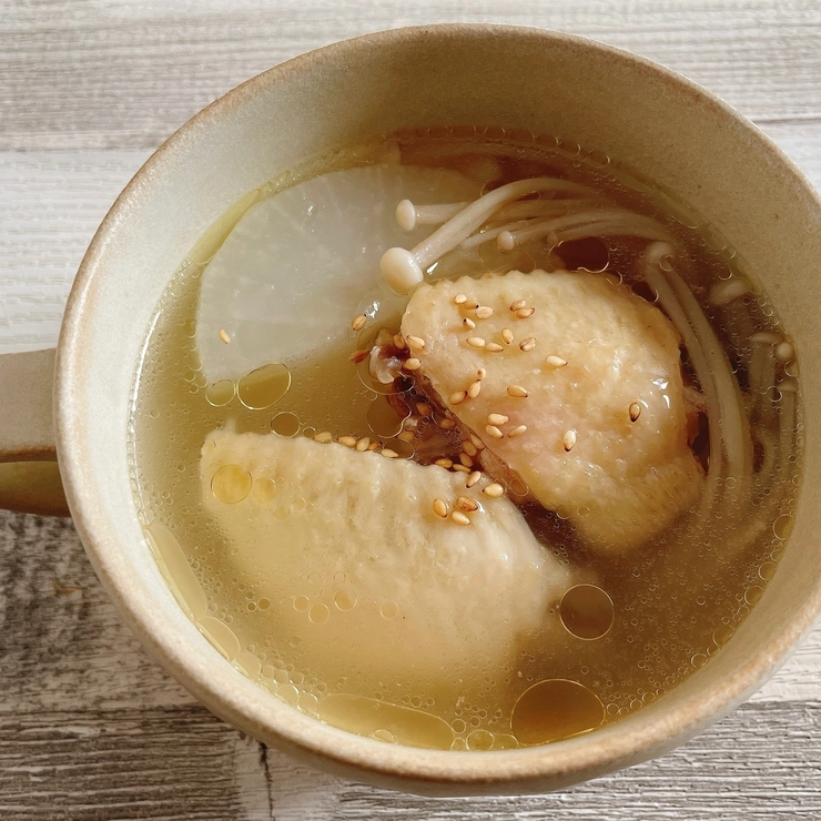 白い食材のスープ