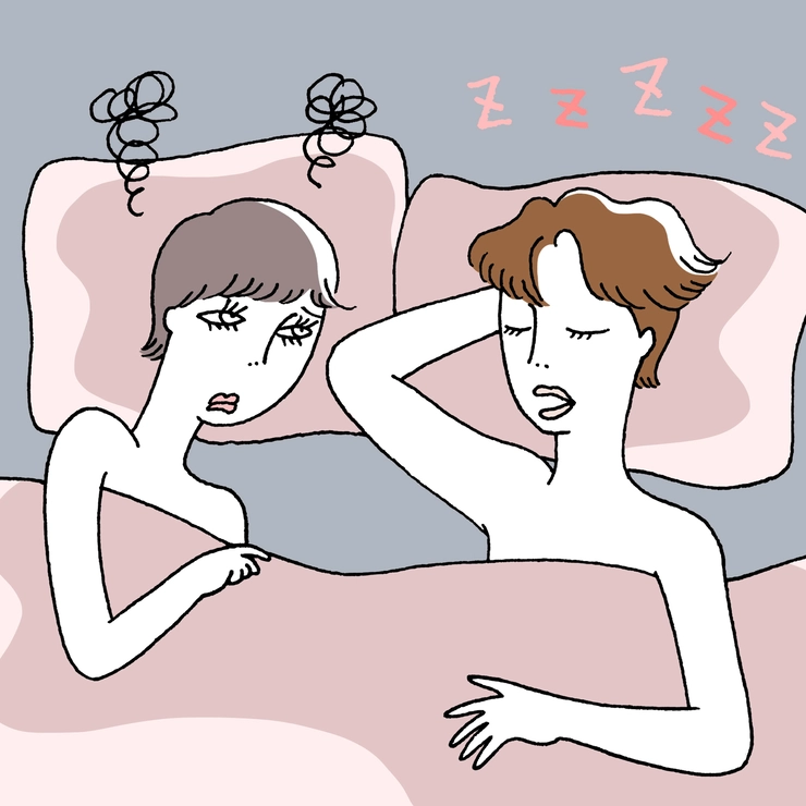 セックスに悩む女性のイラスト