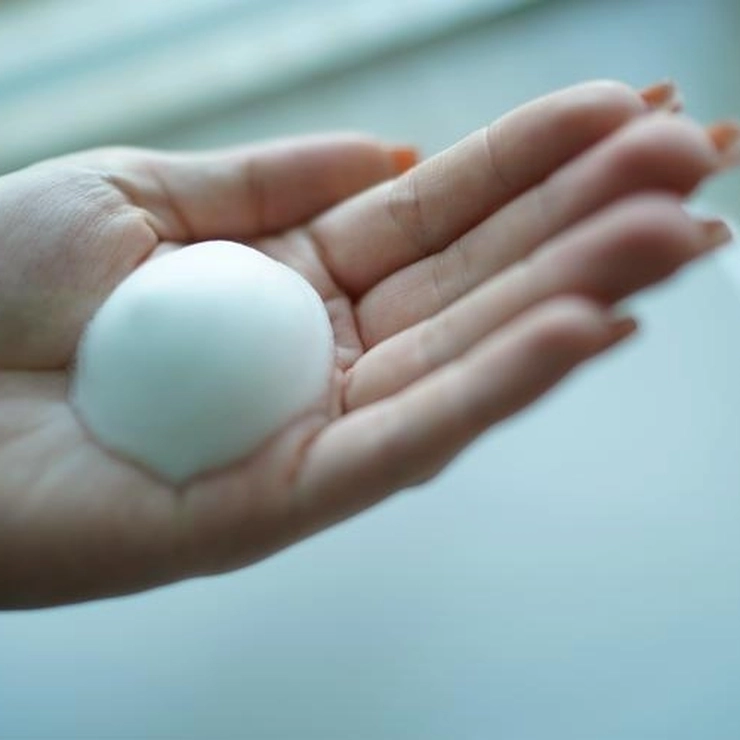 ソープを手に出した画像