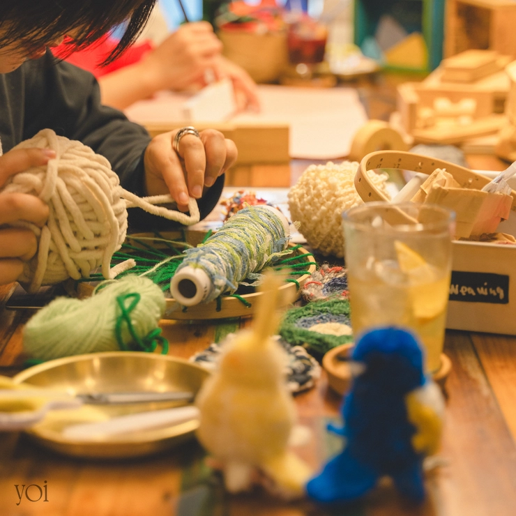 Rinne bar 毛糸　制作